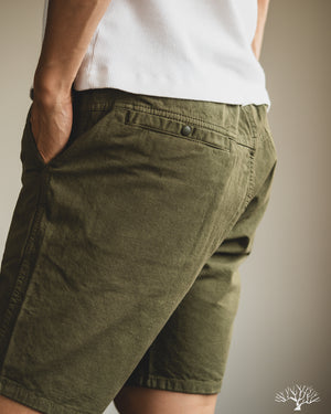 Iron Heart - IH-729-OLV - Cotton Easy Shorts - Olive – Withered Fig