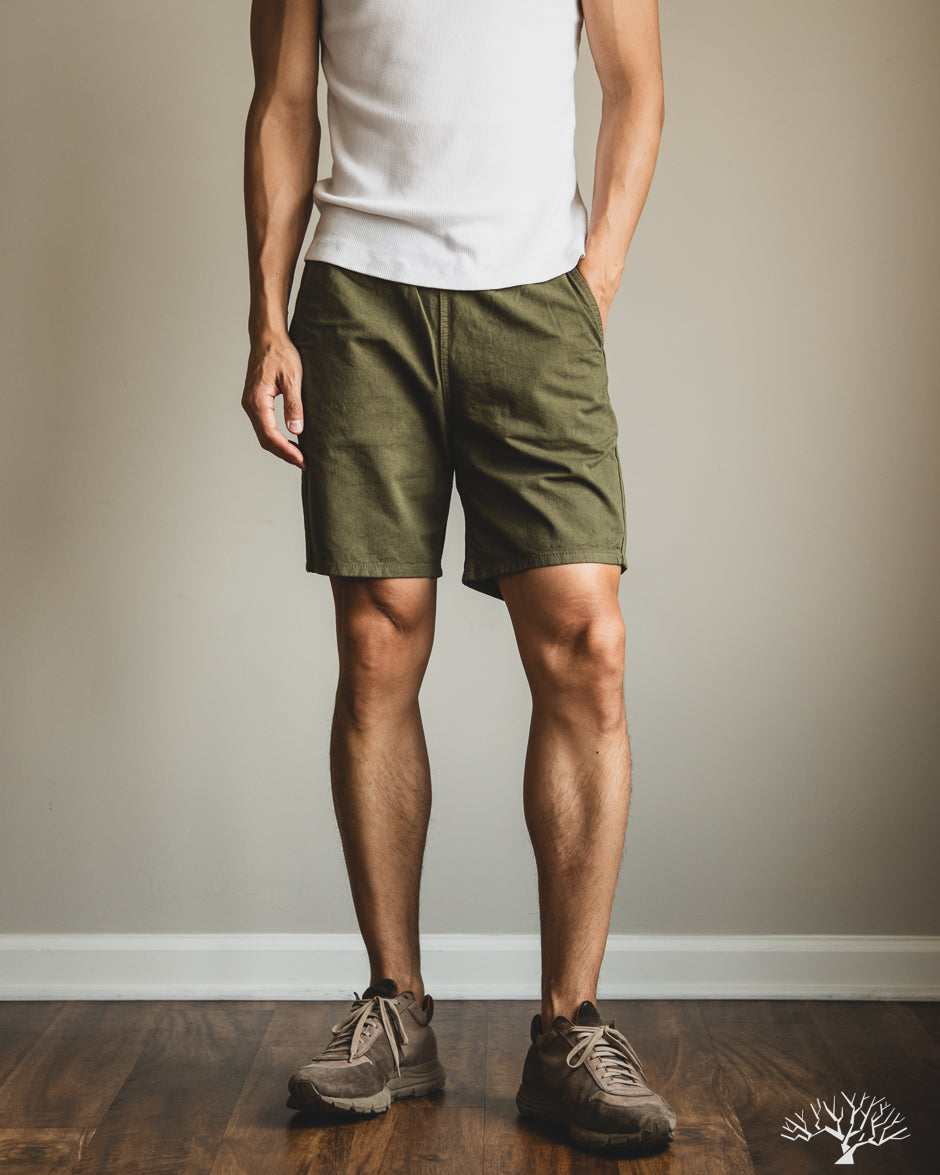 ennoy cotton easy shorts カーキ Iron Heart - IH-729-OLV - Cotton Easy Shorts - Olive – Withered Fig