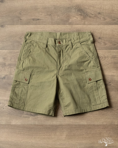 IH-740-GRN - 9oz Canvas Military Cargo Shorts - Green – Withered Fig