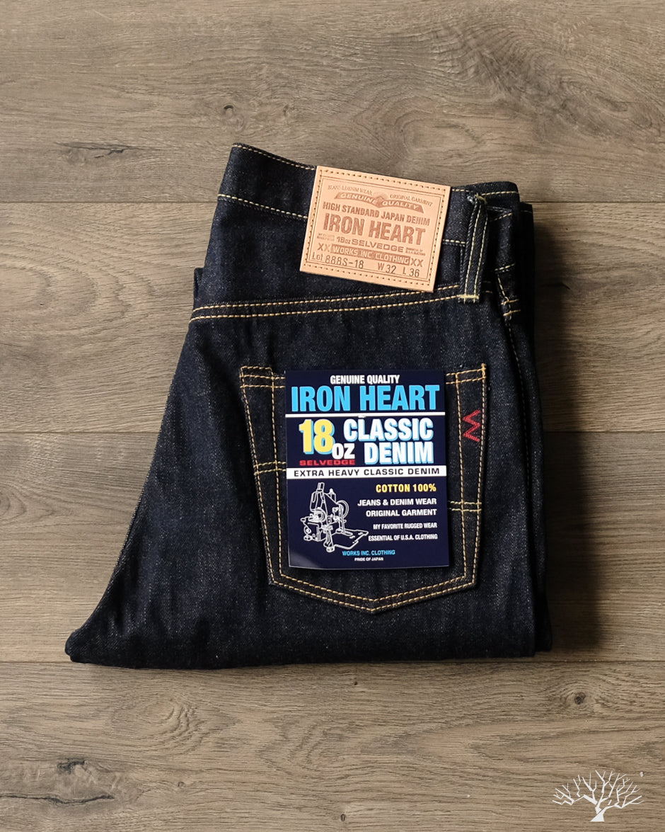 Iron Heart - IH-888S-18 - 18oz Vintage Selvedge High Rise Tapered