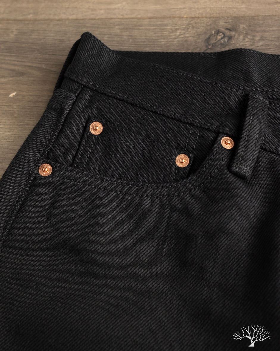 Iron Heart IH-888S-SB - 21oz Superblack (Non-Fade) Selvedge High Rise Tapered Denim