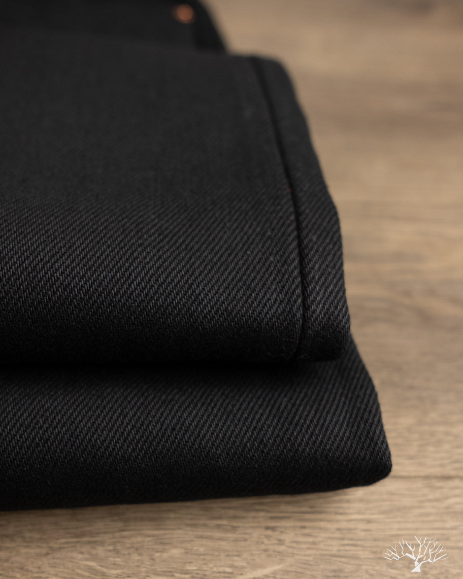 Iron Heart IH-888S-SB - 21oz Superblack (Non-Fade) Selvedge High Rise Tapered Denim