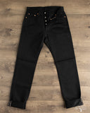 Iron Heart IH-888S-SB - 21oz Superblack (Non-Fade) Selvedge High Rise Tapered Denim