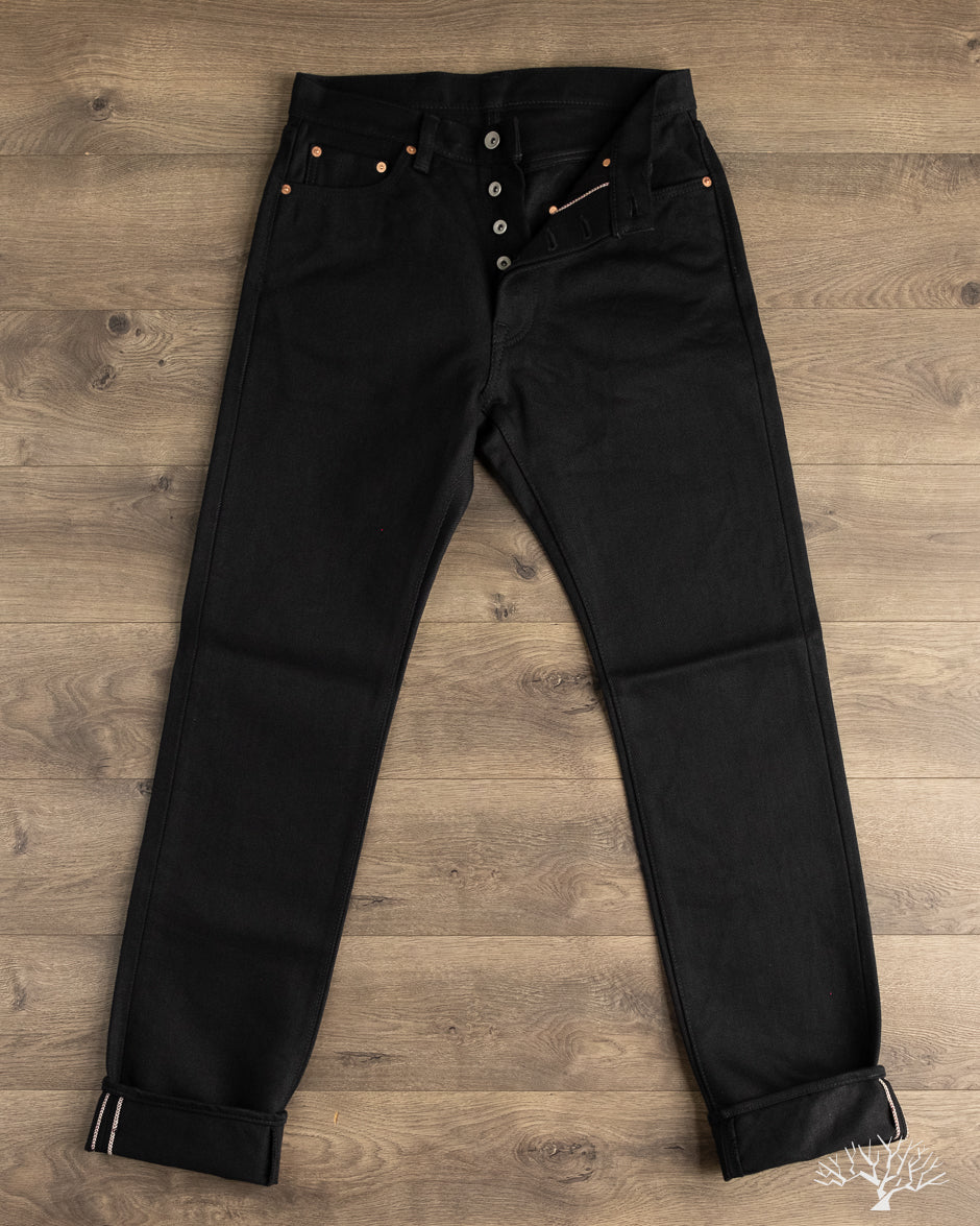 Iron Heart IH-888S-SB - 21oz Superblack (Non-Fade) Selvedge High Rise Tapered Denim