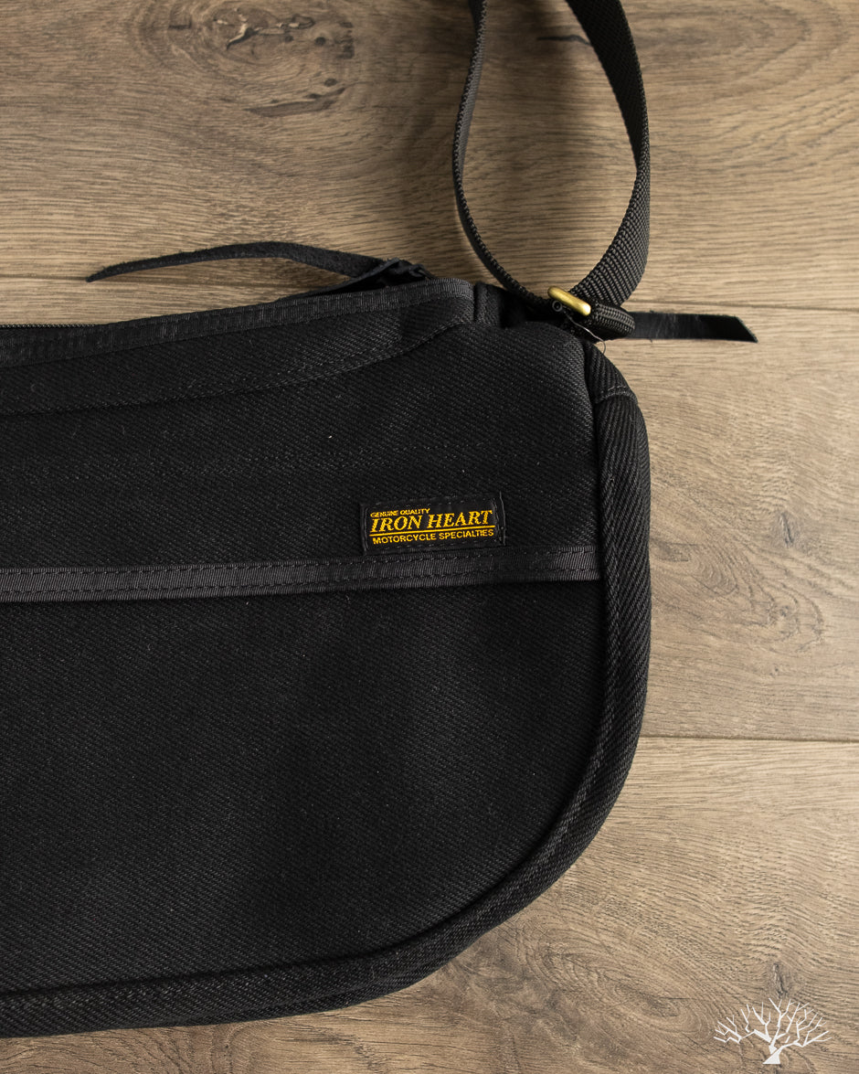 Iron Heart - IHE-19-BLK - 21oz Denim Small Shoulder Bag - Black