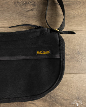 Iron Heart - IHE-19-BLK - 21oz Denim Small Shoulder Bag - Black