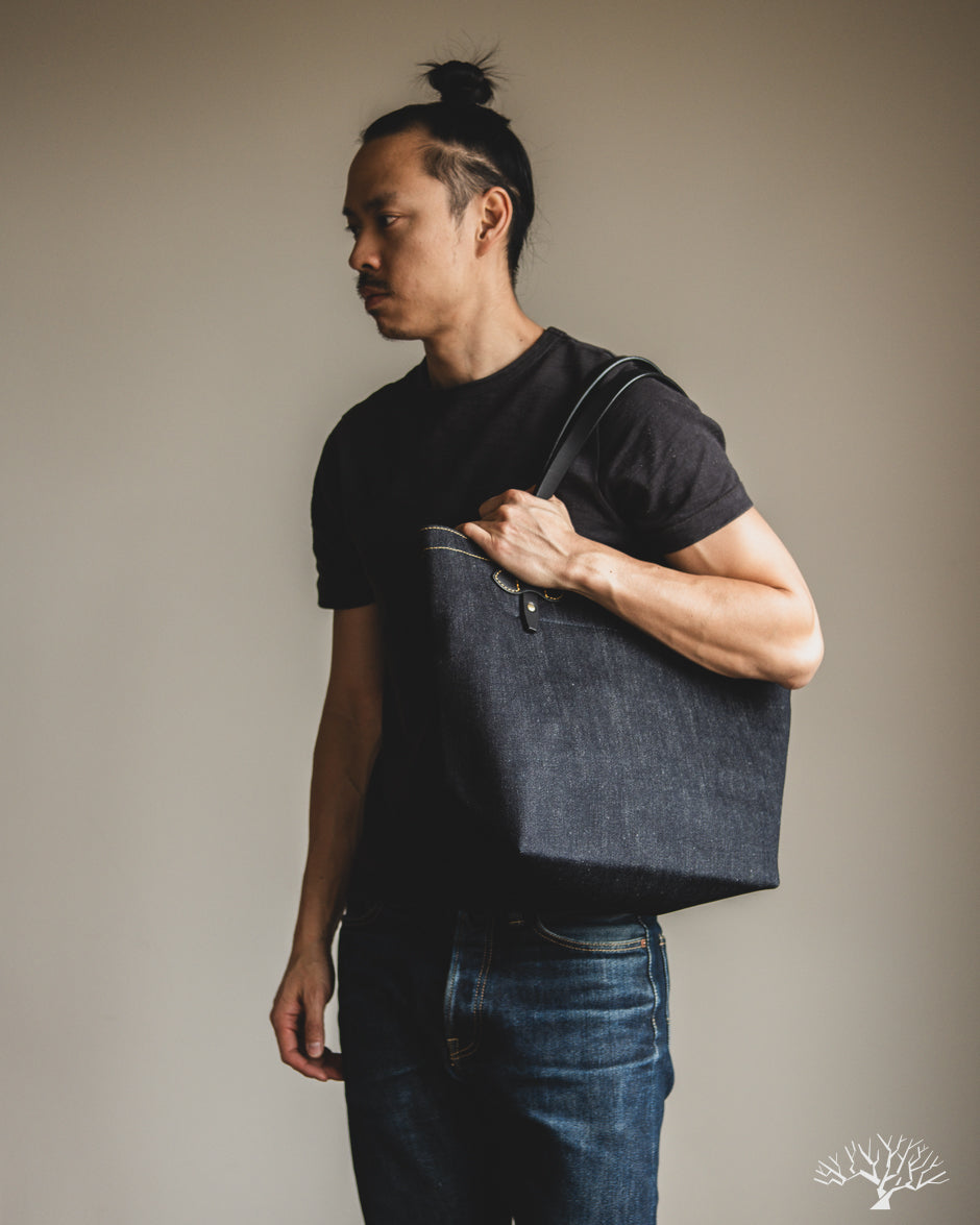 Iron Heart IHE-49-IND - 25oz Selvedge Denim Tote Bag - Indigo