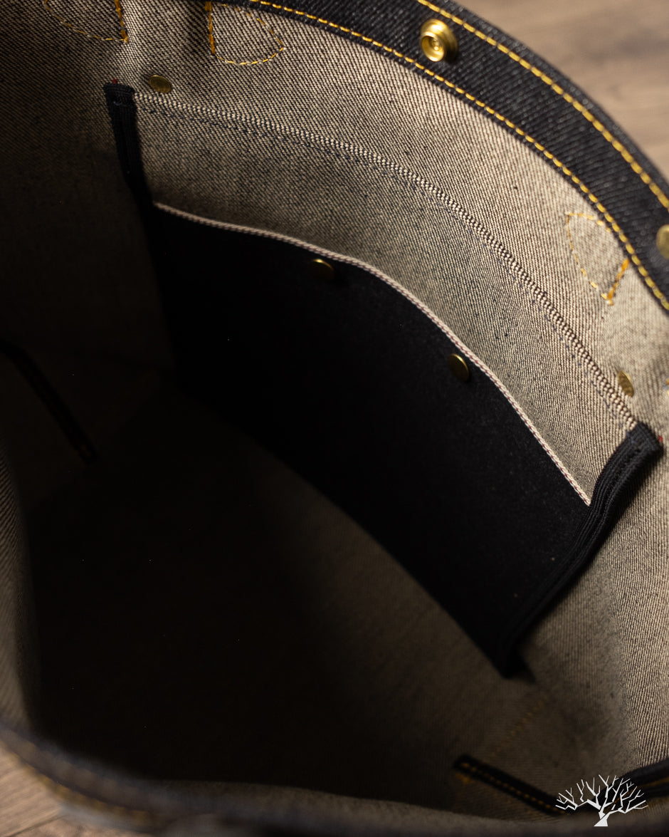 Iron Heart IHE-49-IND - 25oz Selvedge Denim Tote Bag - Indigo