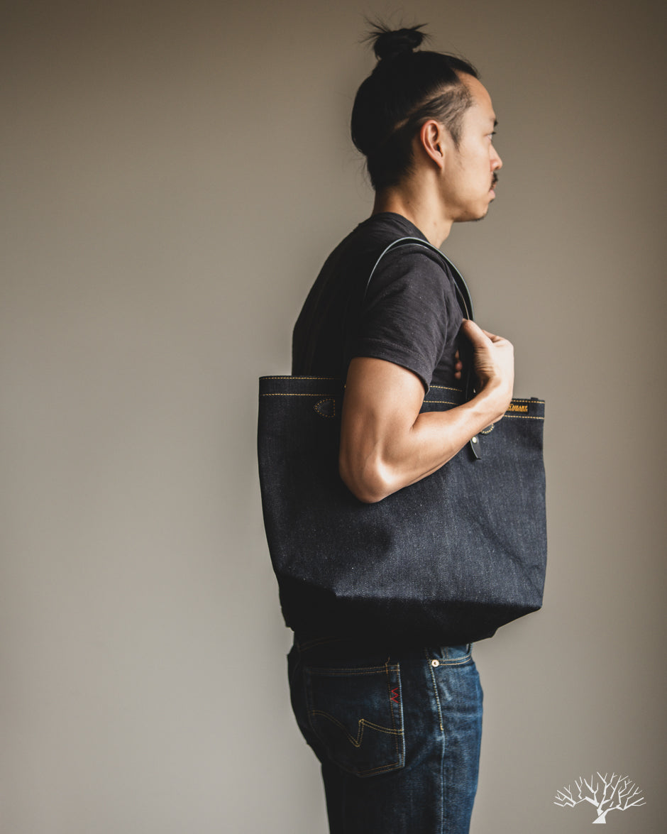 Iron Heart IHE-49-IND - 25oz Selvedge Denim Tote Bag - Indigo