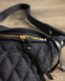 Iron Heart IHE-51-IND - Diamond Stitched 25oz Selvedge Denim Waist Bag - Indigo