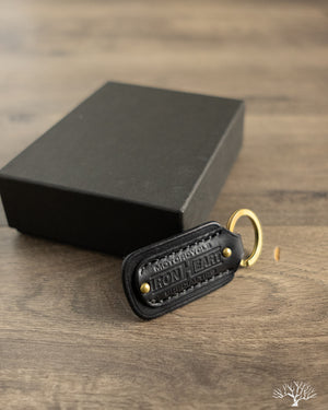 Iron Heart IHG-067-BLK Buttero Leather Keyring - Black