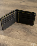 Iron Heart IHG-071-BLK - Slimline Small Shell Cordovan Wallet - Black