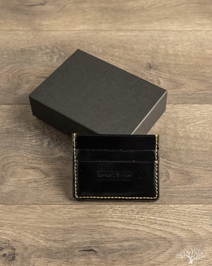 Iron Heart IHG-089-BLK - Shell Cordovan Card Holder - Black