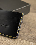 Iron Heart IHG-089-BLK - Shell Cordovan Card Holder - Black