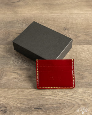 Iron Heart IHG-089-OXB - Shell Cordovan Card Holder - Oxblood