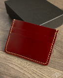Iron Heart IHG-089-OXB - Shell Cordovan Card Holder - Oxblood