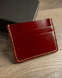 Iron Heart IHG-089-OXB - Shell Cordovan Card Holder - Oxblood
