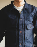 Iron Heart IHJ-140-IG - 19oz Selvedge Denim Type I Jacket - Indigo/Grey