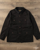 Iron Heart IHJ-148-BLK - 10oz Kurashikizome Organic Cotton Duck Chore Jacket - Black