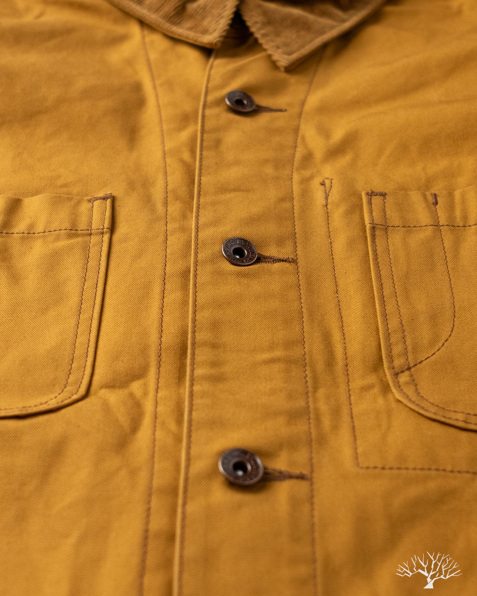 Iron Heart IHJ-148-BRN - 10oz Kurashikizome Organic Cotton Duck Chore Jacket - Brown