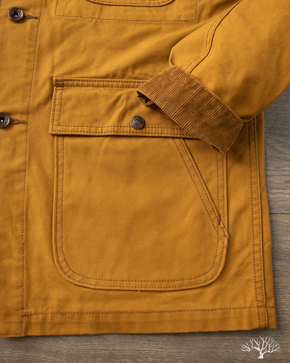 Iron Heart IHJ-148-BRN - 10oz Kurashikizome Organic Cotton Duck Chore Jacket - Brown