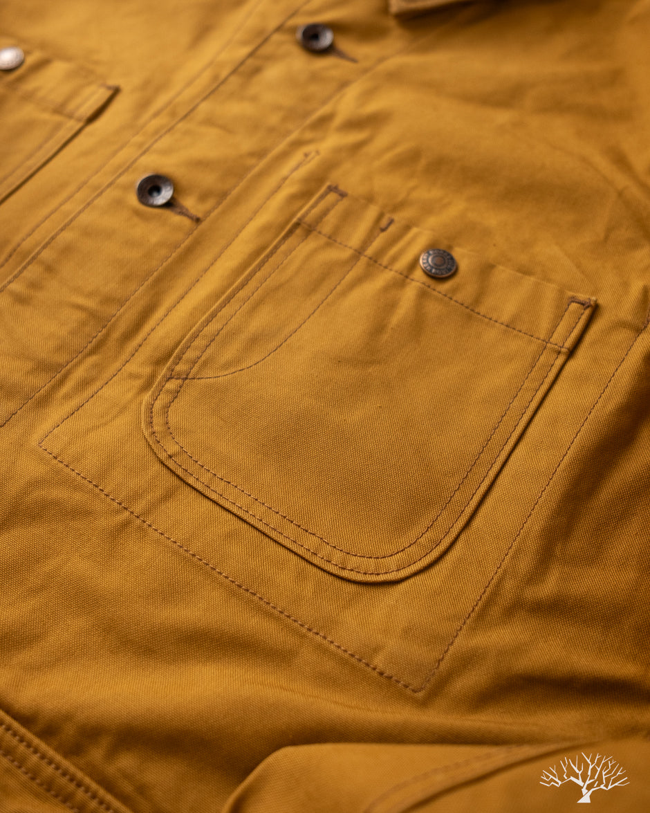 Iron Heart IHJ-148-BRN - 10oz Kurashikizome Organic Cotton Duck Chore Jacket - Brown