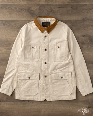 MARKAWARE コットンジャケット アイボリー Iron Heart - IHJ-148-IVO - 10oz Kurashikizome Organic Cotton Duck