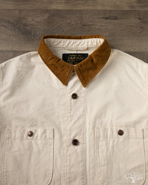 【新品】Gorch Cotton Silk Collar Work Jacket Iron Heart IHJ-148-BLK 10oz Kurashikizome® Organic Cotton