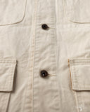 Iron Heart IHJ-148-IVO - 10oz Kurashikizome Organic Cotton Duck Chore Jacket - Ivory