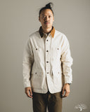 Iron Heart IHJ-148-IVO - 10oz Kurashikizome Organic Cotton Duck Chore Jacket - Ivory