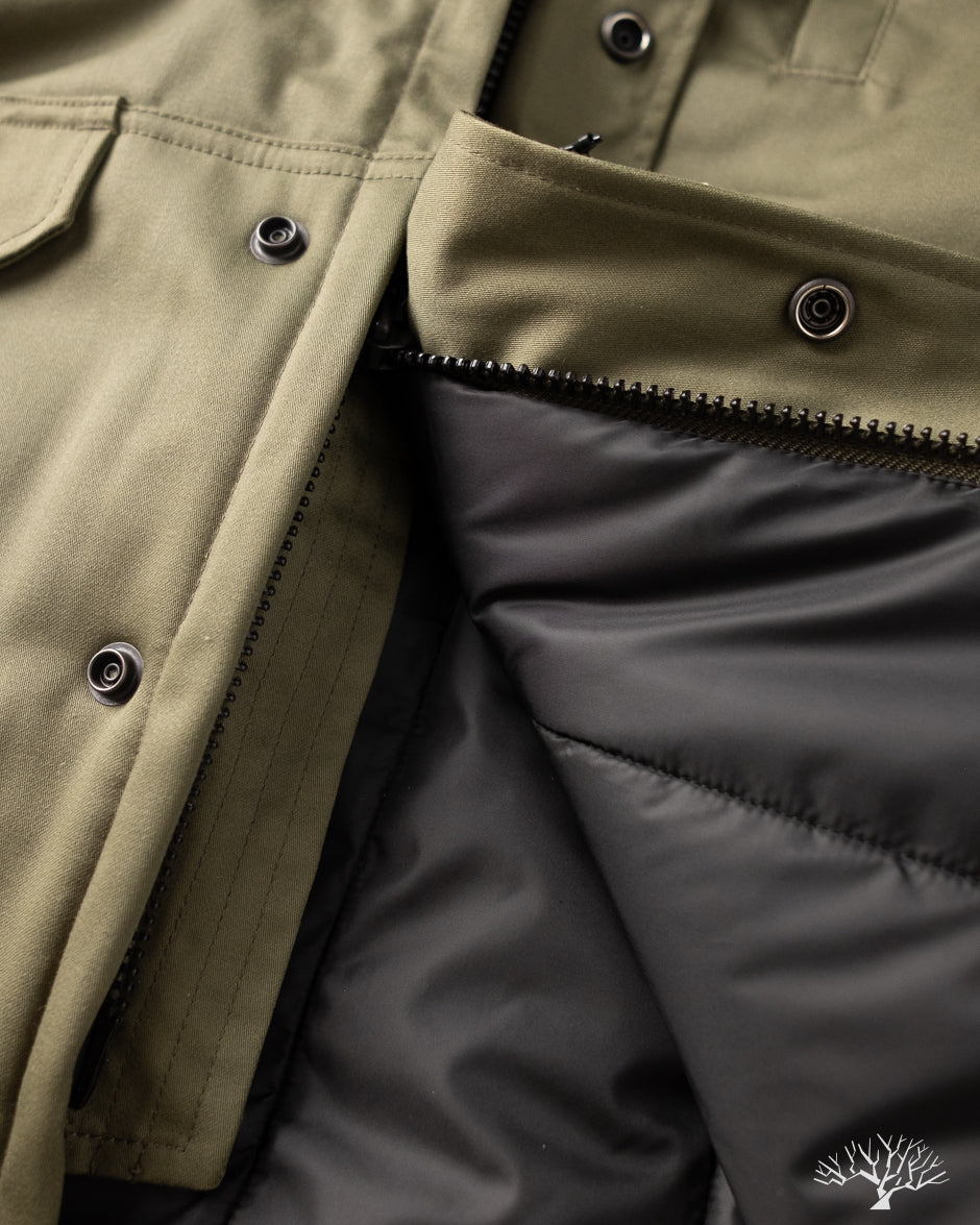 Iron Heart IHJ-154-OLV - 8oz Sateen/Primaloft Winter Parka Jacket - Olive