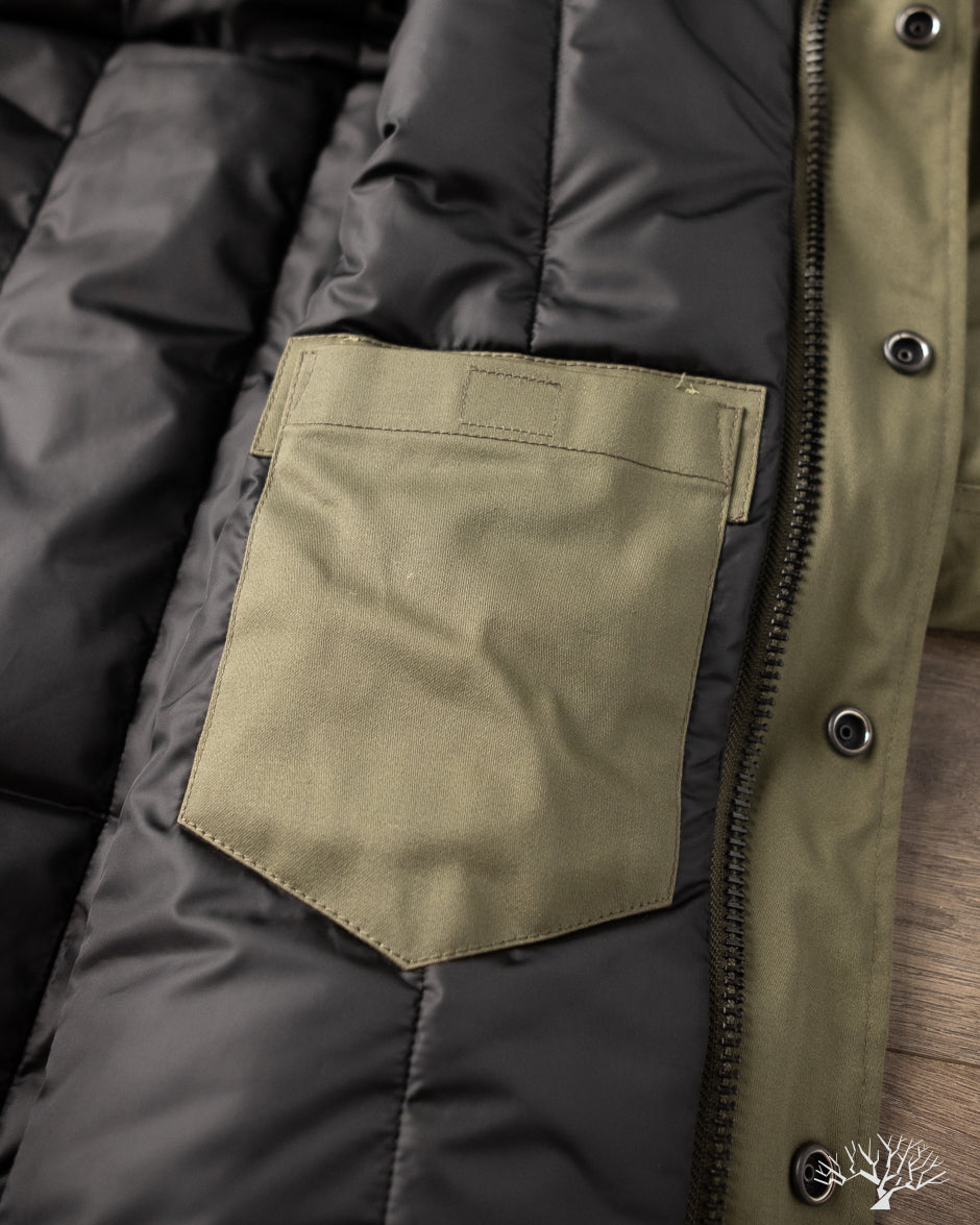 Iron Heart IHJ-154-OLV - 8oz Sateen/Primaloft Winter Parka Jacket - Olive