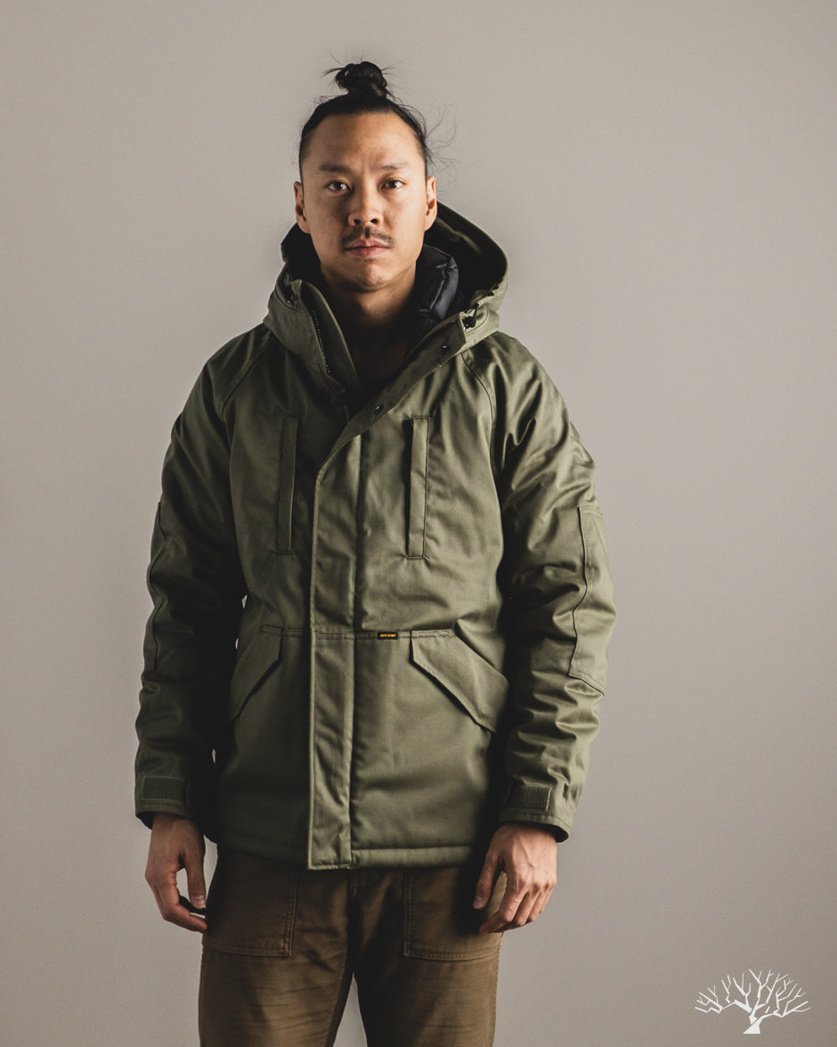 Iron Heart IHJ-154-OLV - 8oz Sateen/Primaloft Winter Parka Jacket - Olive