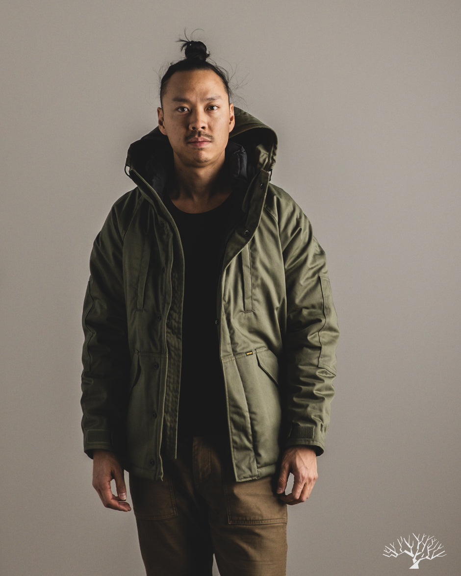 Iron Heart IHJ-154-OLV - 8oz Sateen/Primaloft Winter Parka Jacket - Olive