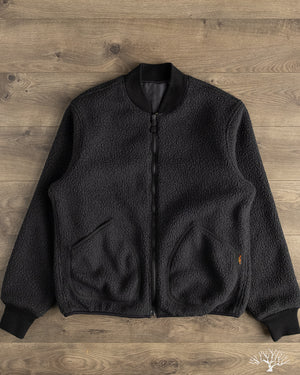 Iron Heart IHJ-157-BLK - Reversible Fleece Jacket - Black