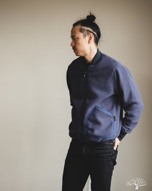 Iron Heart - IHJ-157-NAV - Reversible Fleece Jacket - Navy