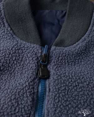 Iron Heart - IHJ-157-NAV - Reversible Fleece Jacket - Navy