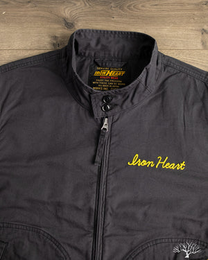 Iron Heart - IHJ-165-BLK - 6.2oz Serge Drizzler Jacket - Black