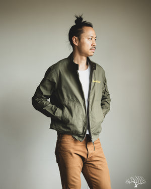 Iron Heart - IHJ-165-ODG - 6.2oz Serge Drizzler Jacket - Olive