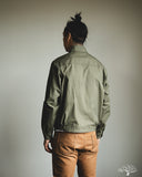 Iron Heart IHJ-165-ODG - 6.2oz Serge Drizzler Jacket - Olive Drab Green