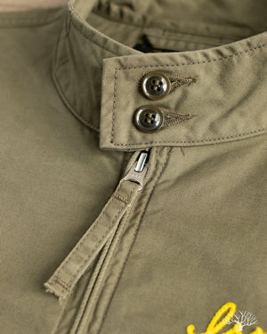 Iron Heart - IHJ-165-ODG - 6.2oz Serge Drizzler Jacket - Olive
