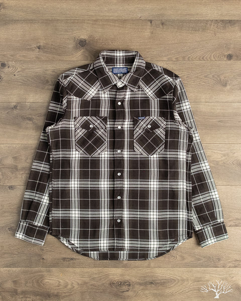 Iron Heart - IHSH-439-BLK - 9oz Selvedge Flannel Check Western