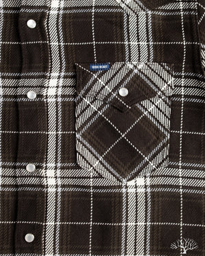 Iron Heart - IHSH-439-BLK - 9oz Selvedge Flannel Check Western