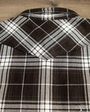 Iron Heart IHSH-439-BLK - 9oz Selvedge Flannel Check Western Shirt - Black