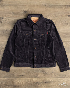 Iron Heart IHJ-69-BLK - 14W Corduroy Modified Type III Jacket - Black