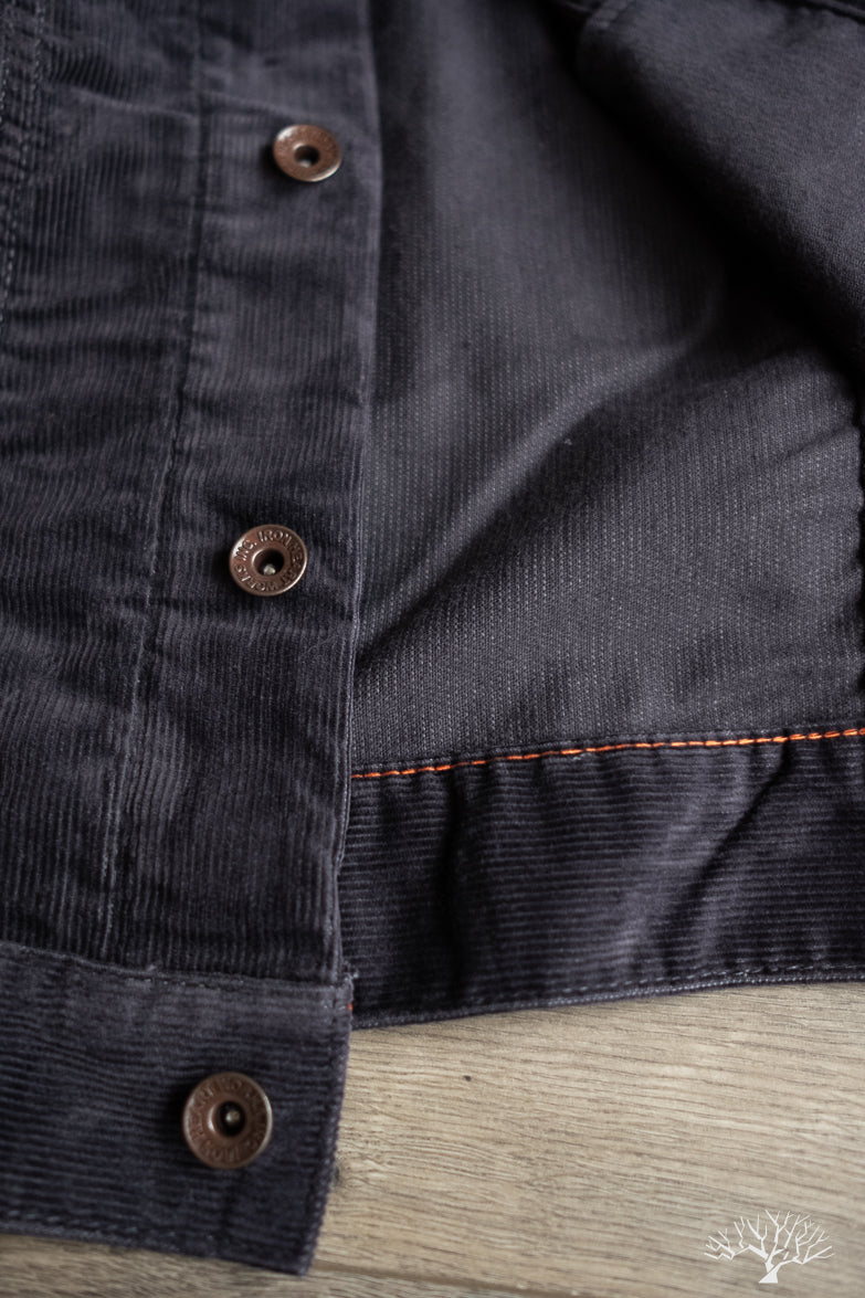 Iron Heart IHJ69BLK 14W Corduroy Modified Type III Jacket Black