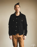 Iron Heart IHJ-86-BLK - 14oz Selvedge Denim Modified Type III Jacket - Black/Black