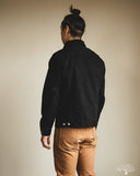 Iron Heart IHJ-86-BLK - 14oz Selvedge Denim Modified Type III Jacket - Black/Black