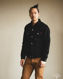 Iron Heart IHJ-86-BLK - 14oz Selvedge Denim Modified Type III Jacket - Black/Black