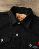 Iron Heart IHJ-86-BLK - 14oz Selvedge Denim Modified Type III Jacket - Black/Black
